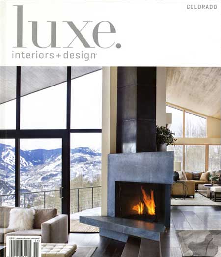 Luxe Interiors design magazine cover.