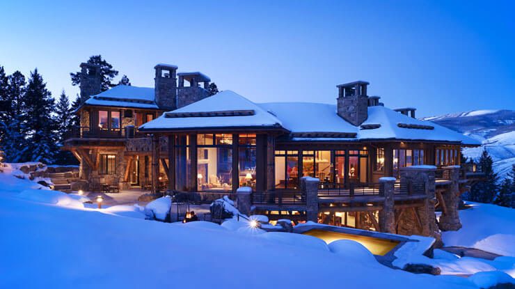 JA Luxury House Covered in Snow
